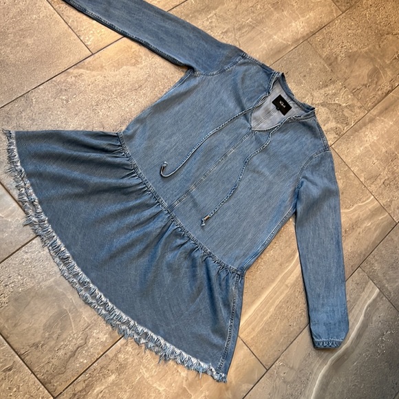 Rails Denim Fray Hem Dress - Picture 4 of 12